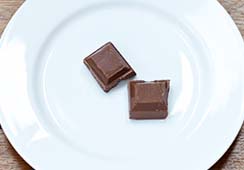 2 squares of milk chocolate