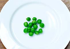 1/2 tablespoon of peas